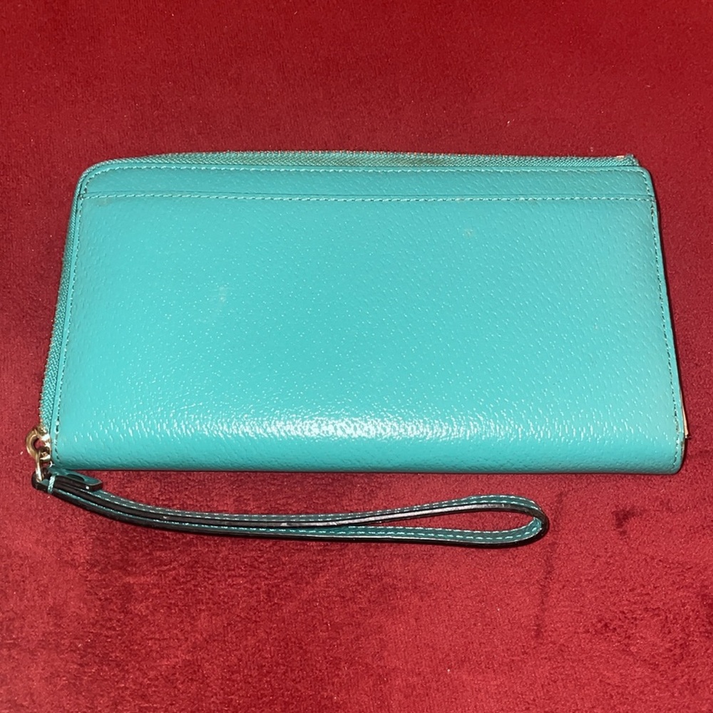 Kate Spade Zipped Wellesley Neda Wallet in Teal Fresh Blue - Picture 2 of 6